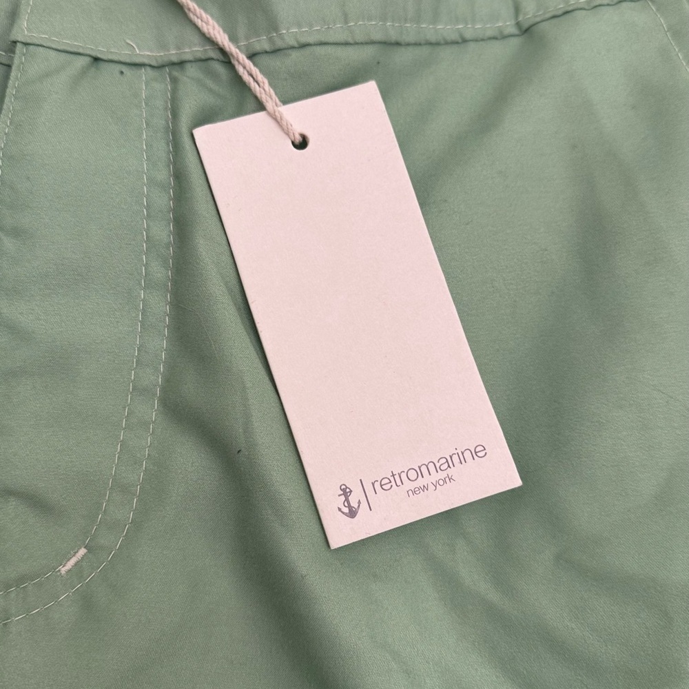 NWT Retromarine Men’s Green Anchor Swim Trunks Shorts Bathing Suit Sise Small - Picture 2 of 5